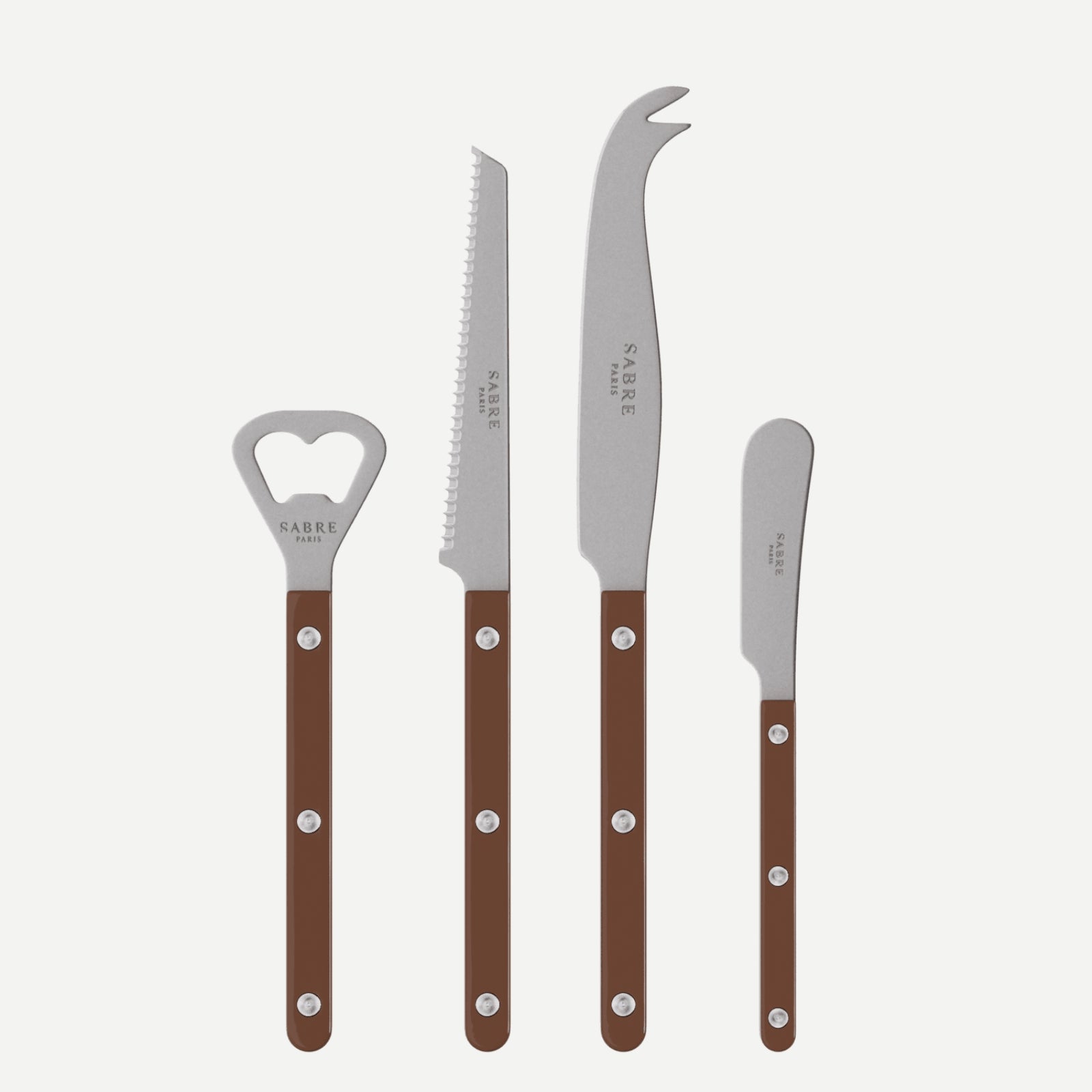 Bistrot Vintage Solid, Chocolate - Bistrot aperitif set