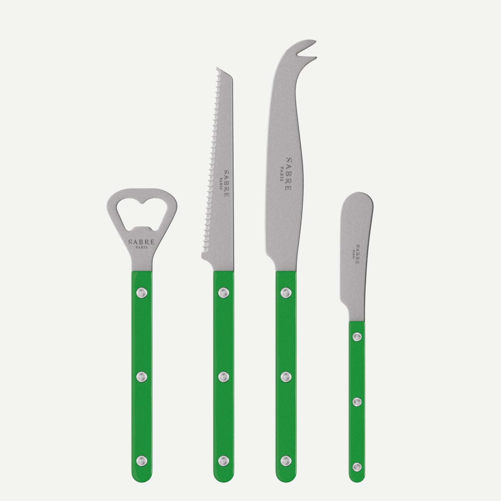 Bistrot Vintage Solid, Garden green - Bistrot aperitif set