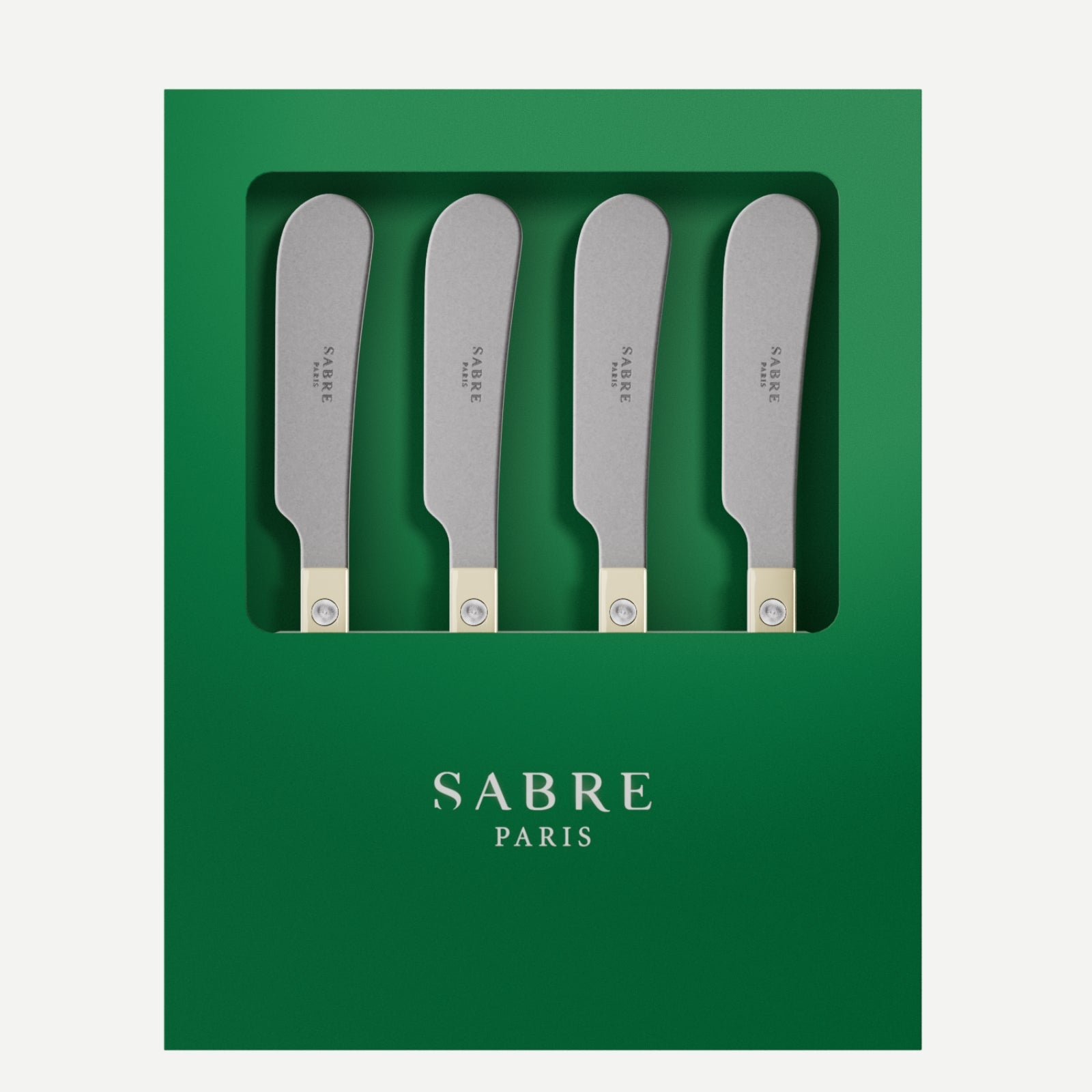 Bistrot Vintage Solid, Ivory - Box of 4 butter spreaders