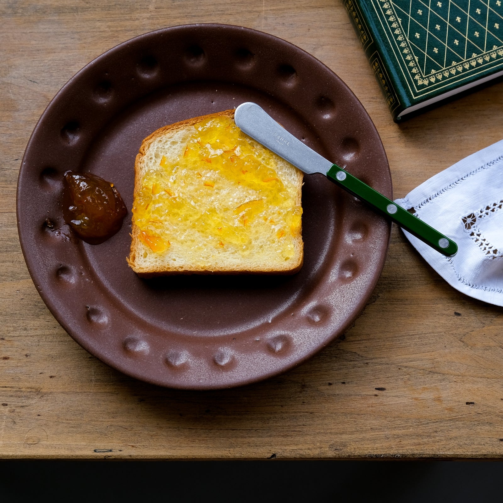 Bistrot Vintage Solid, Green - Box of 4 butter spreaders