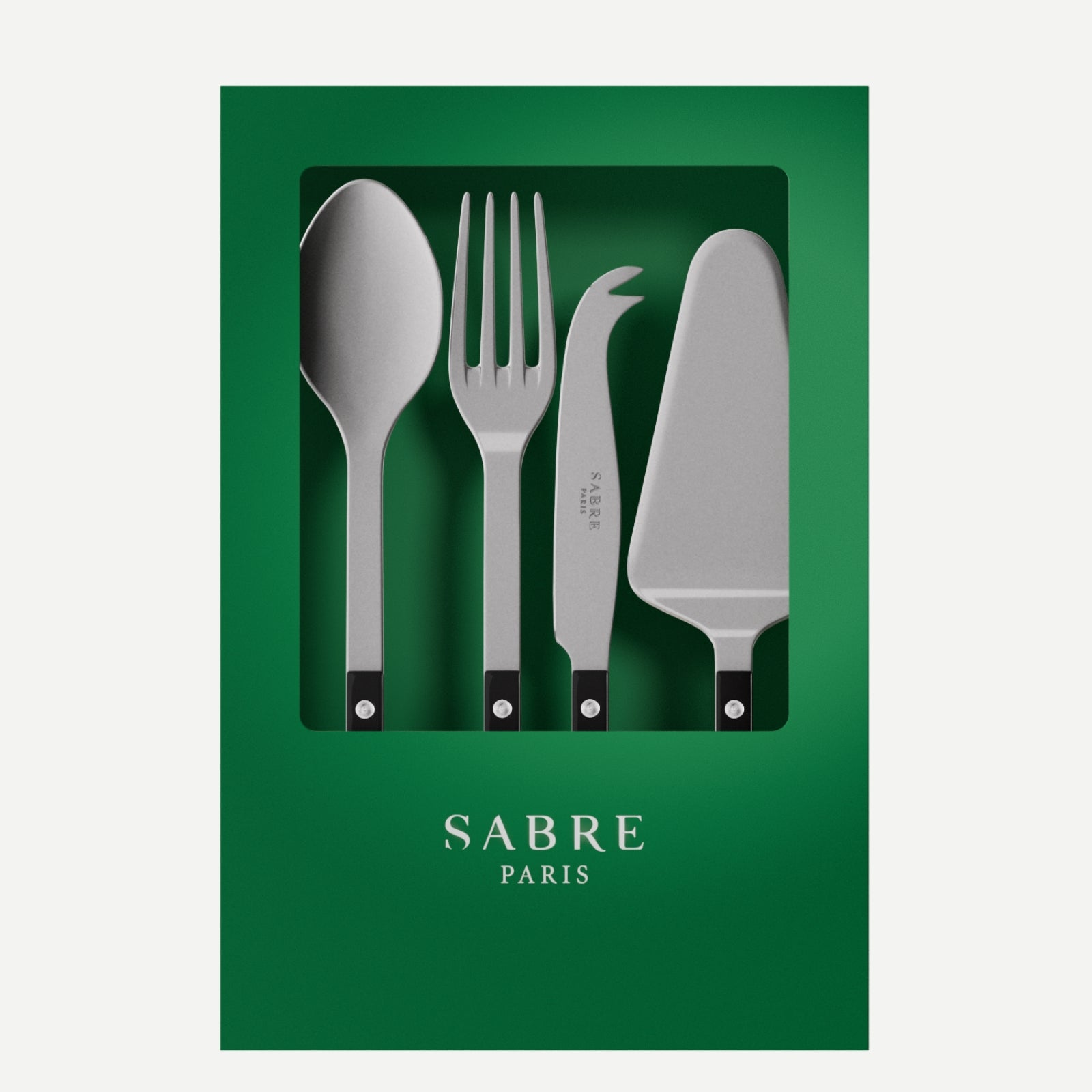 Bistrot Vintage Solid, Black - Box of 4 must-have serving pieces