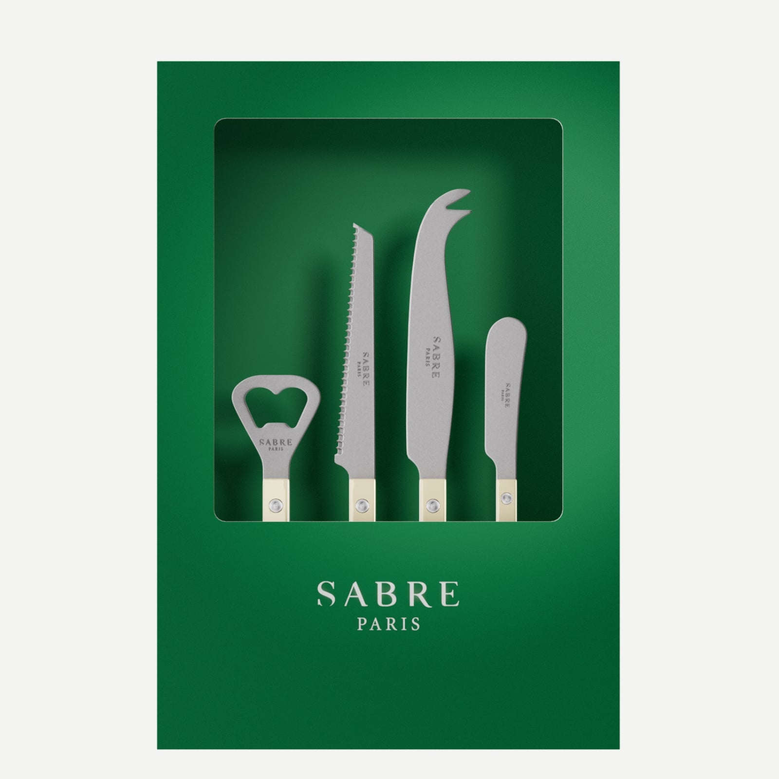 Bistrot Vintage Solid, Ivory - Box of Aperitif Set