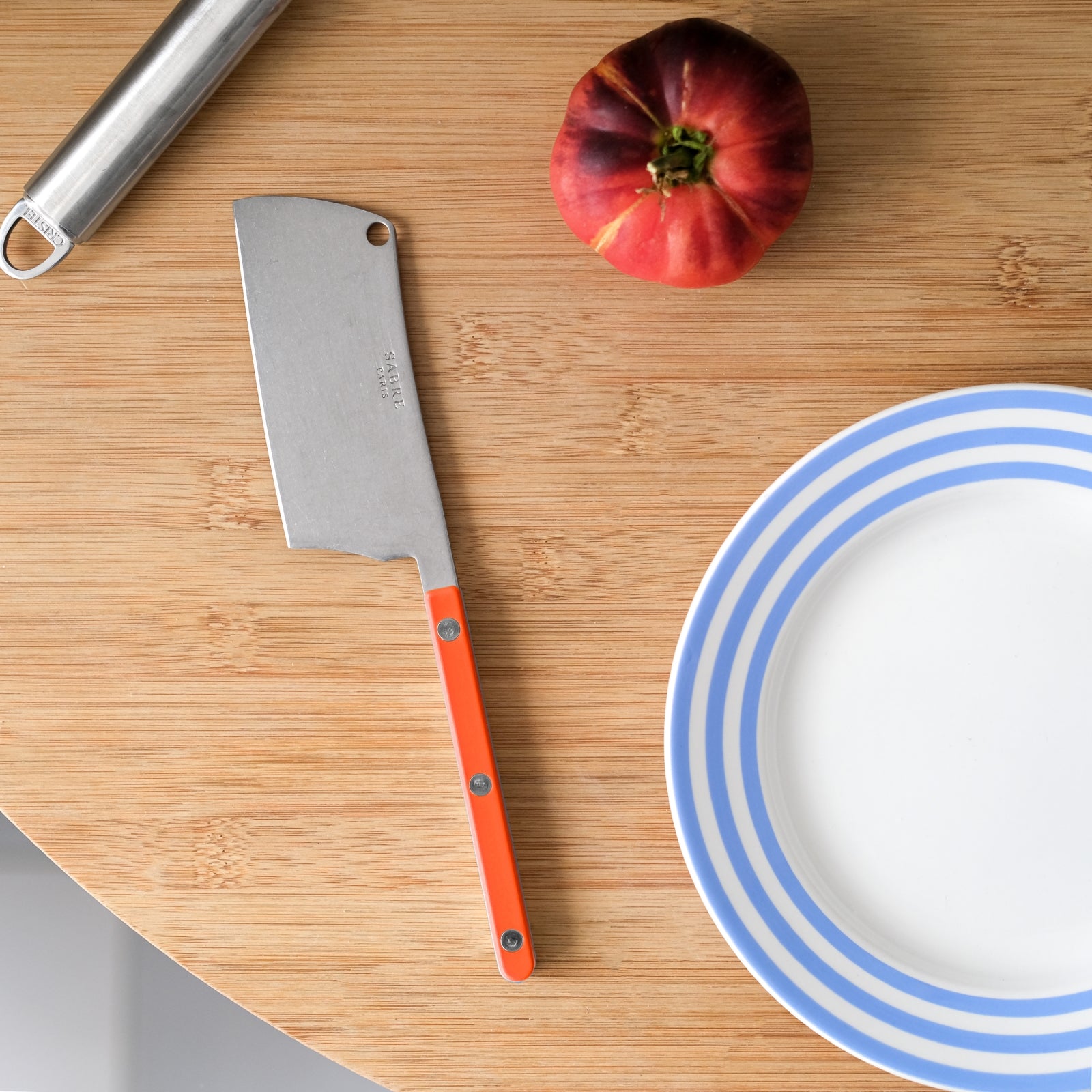 Bistrot Vintage Solid, Orange - Box of 2 cheese knives