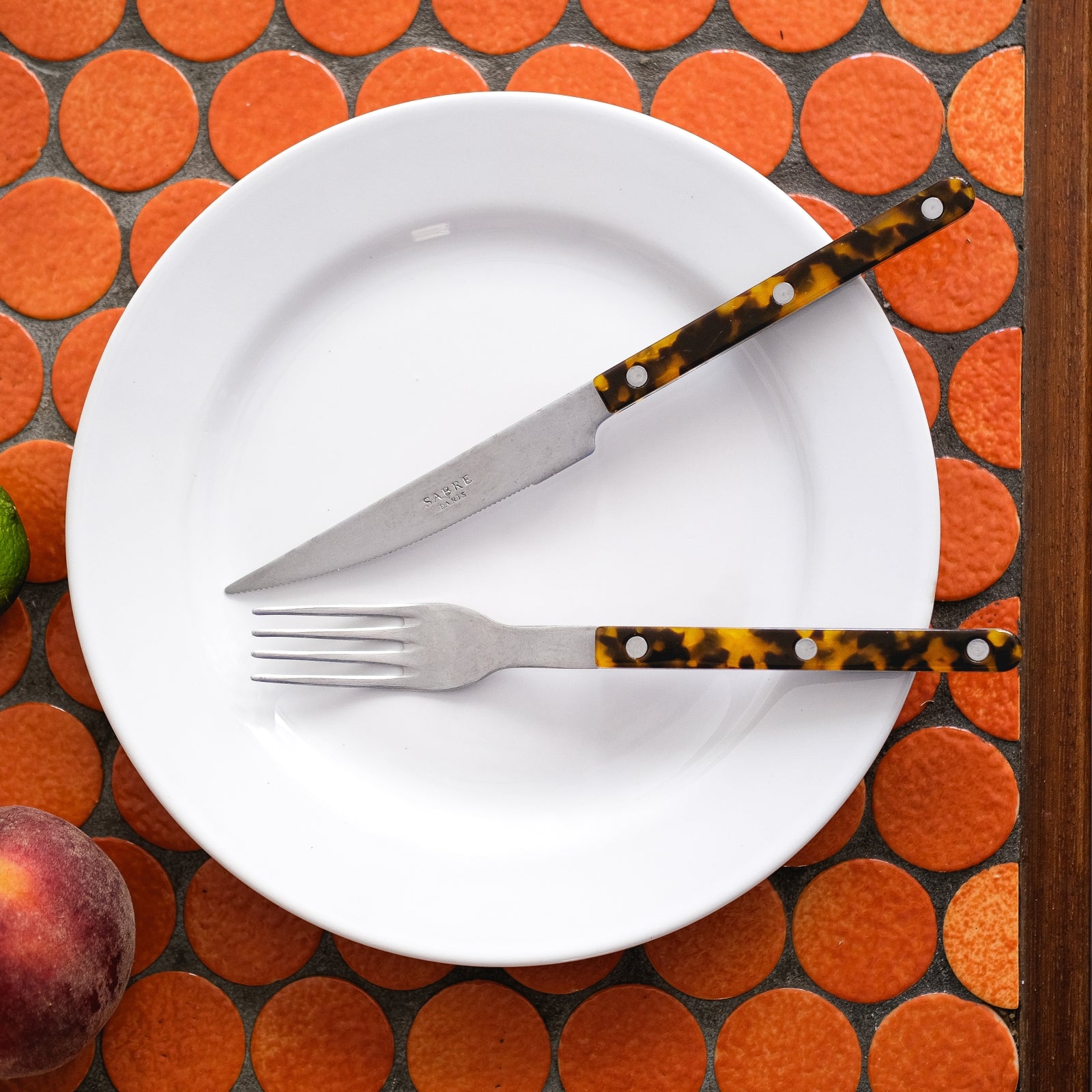 Bistrot Vintage Tortoise, Faux Tortoise - Dinner knife