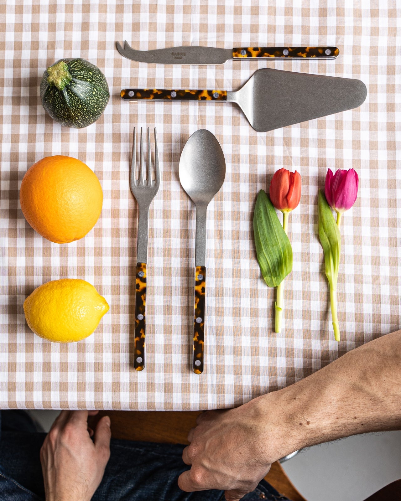 Bistrot Vintage Tortoise, Faux Tortoise - Serving set