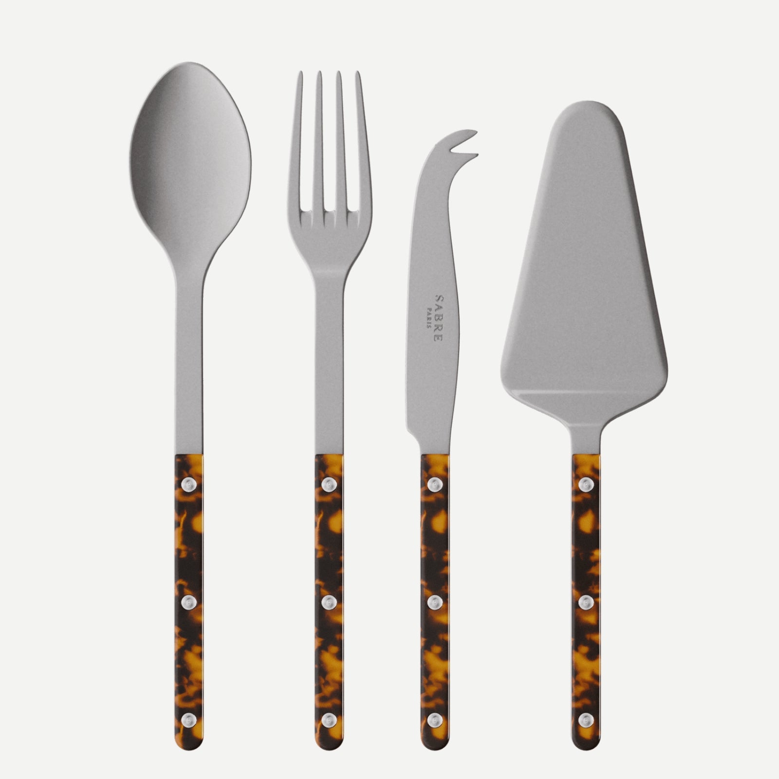 Bistrot Vintage Tortoise, Faux Tortoise - Set of 4 Bistrot must-have serving pieces