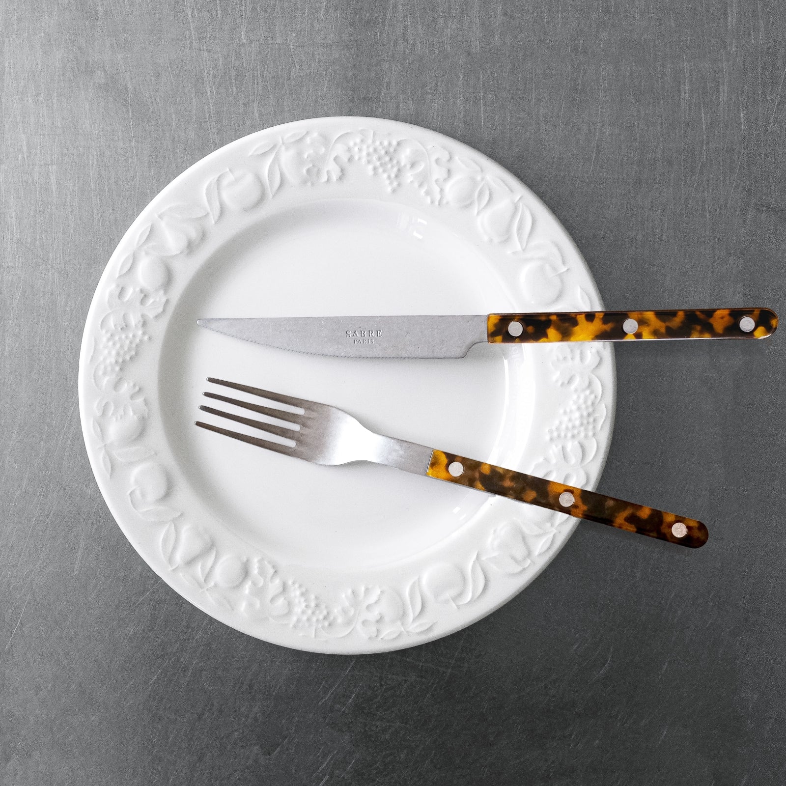 Bistrot Vintage Tortoise, Faux Tortoise - Box of 5 pieces cutlery set