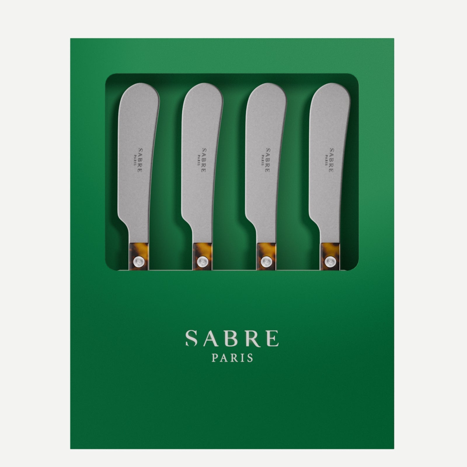 Bistrot Vintage Tortoise, Faux Tortoise - Box of 4 butter spreaders