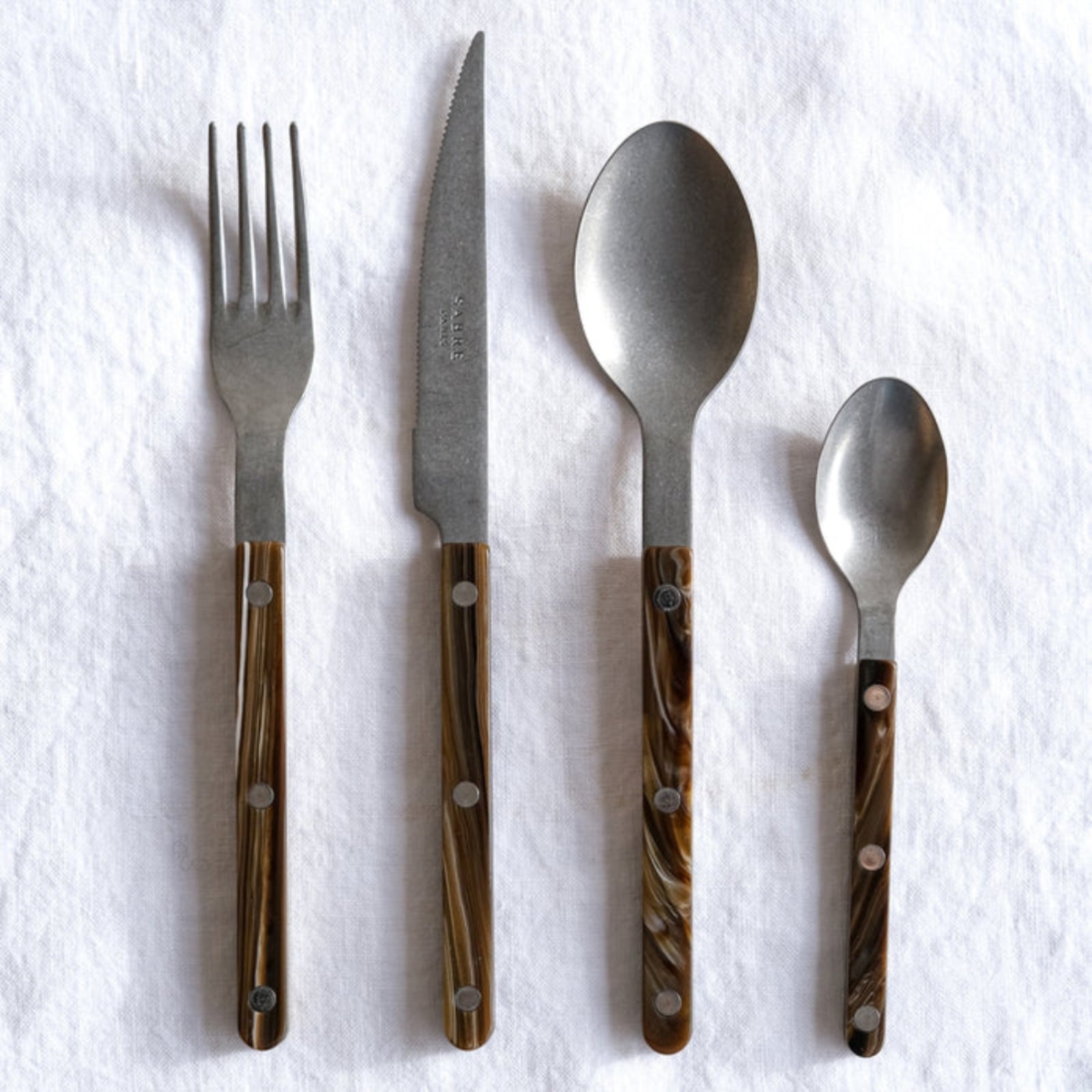 Bistrot Vintage Buffalo, Faux Buffalo - 4 pieces cutlery set