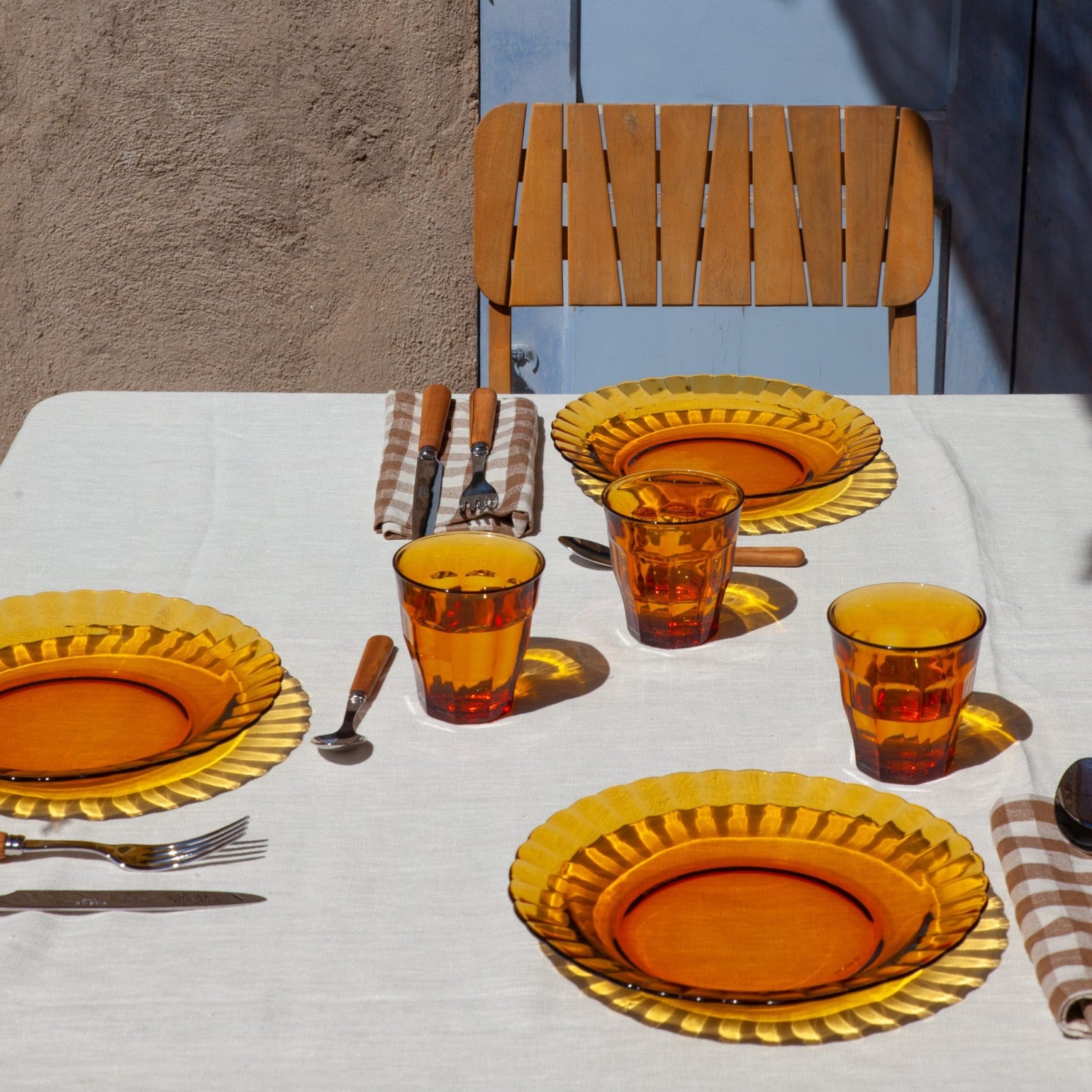 Lavandou, Olive tree wood - 24 pieces cutlery set