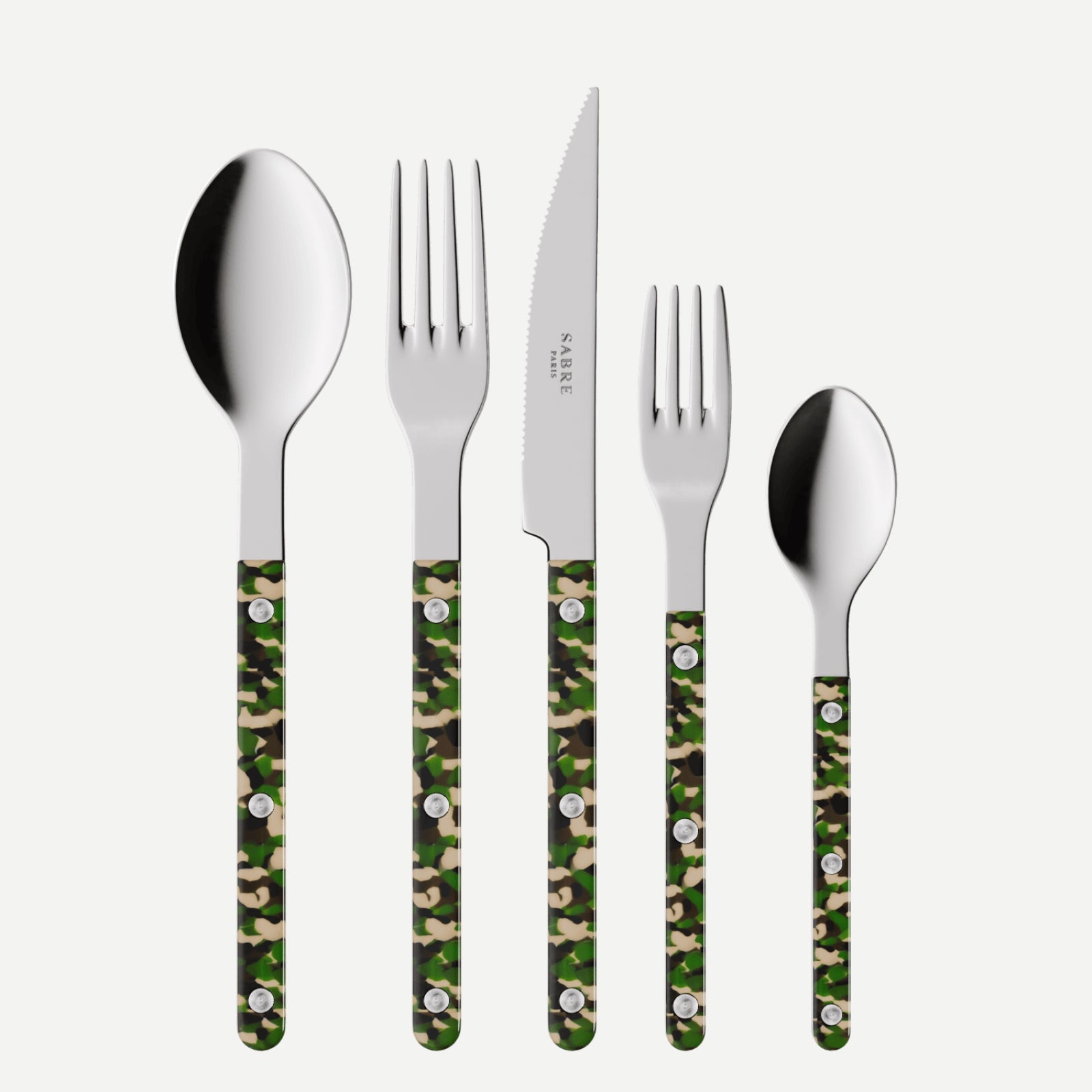 Bistrot Camouflage, Camouflage - 5 pieces cutlery set