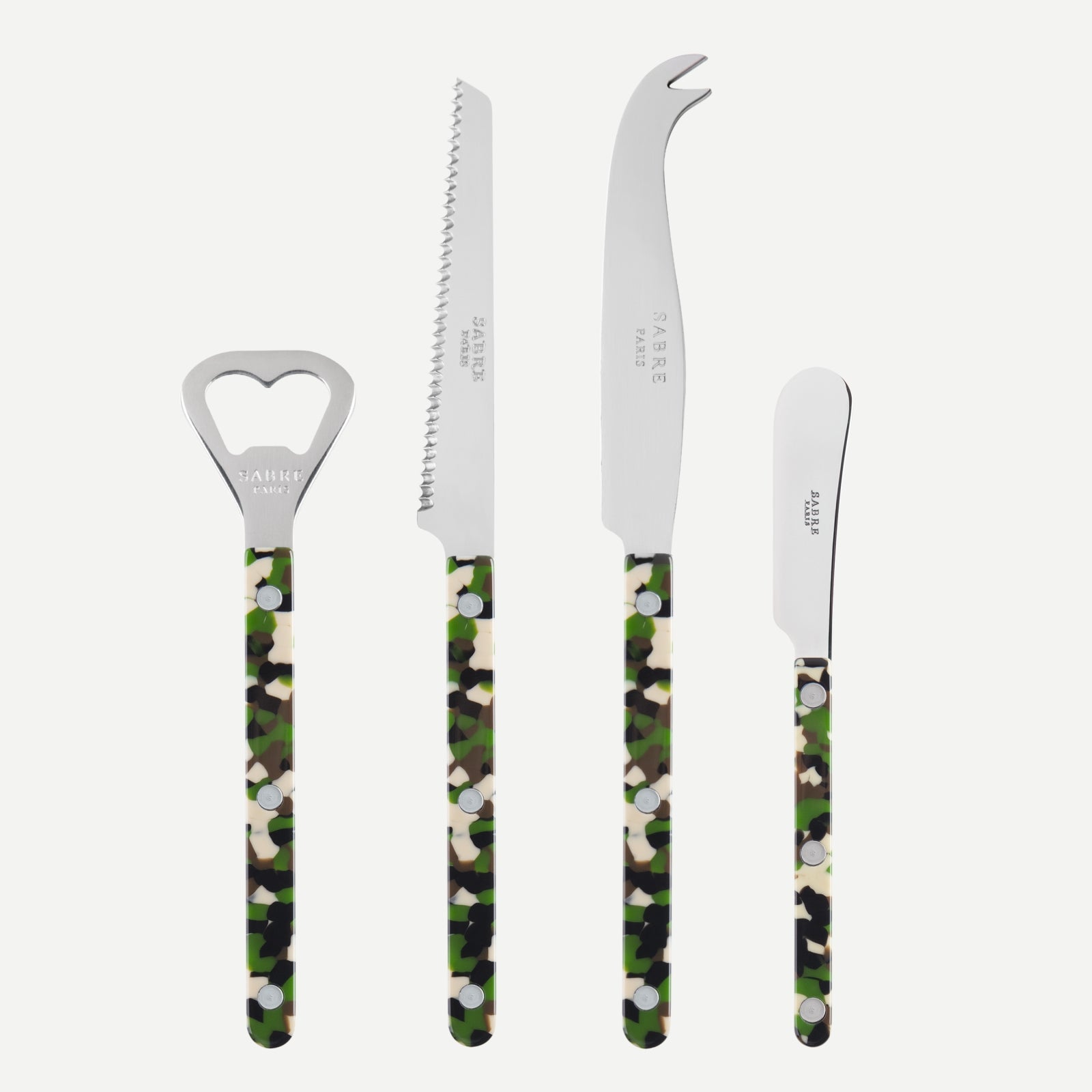 Bistrot Camouflage, Green - Bistrot aperitif set