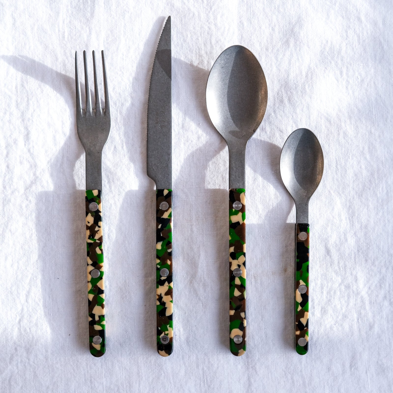 Bistrot Vintage Camouflage, Green - Soup spoon