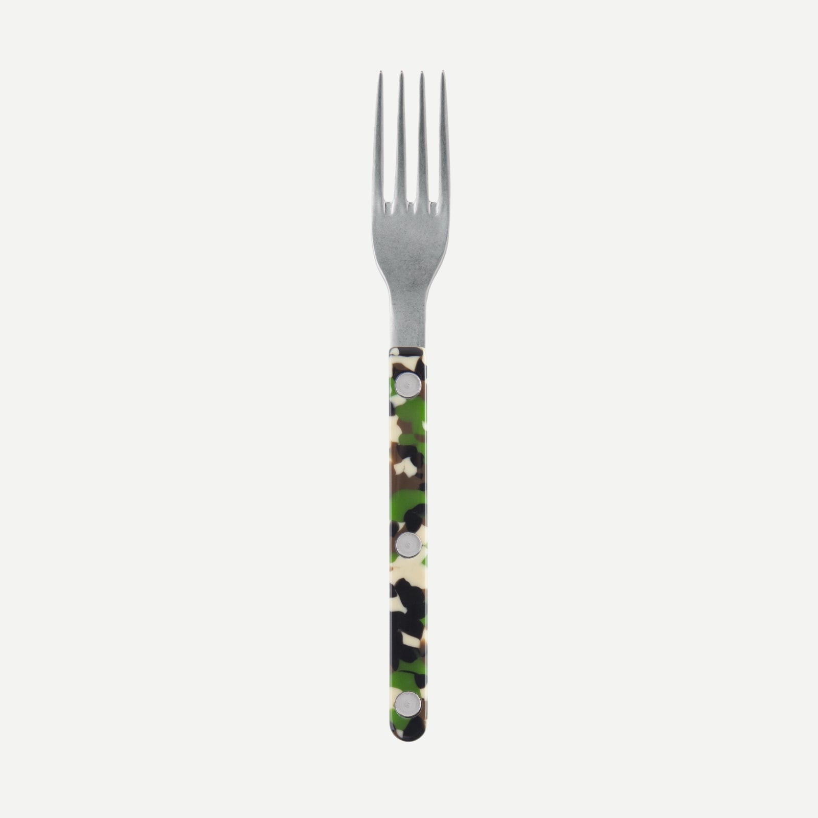 Bistrot Vintage Camouflage, Green - Small fork