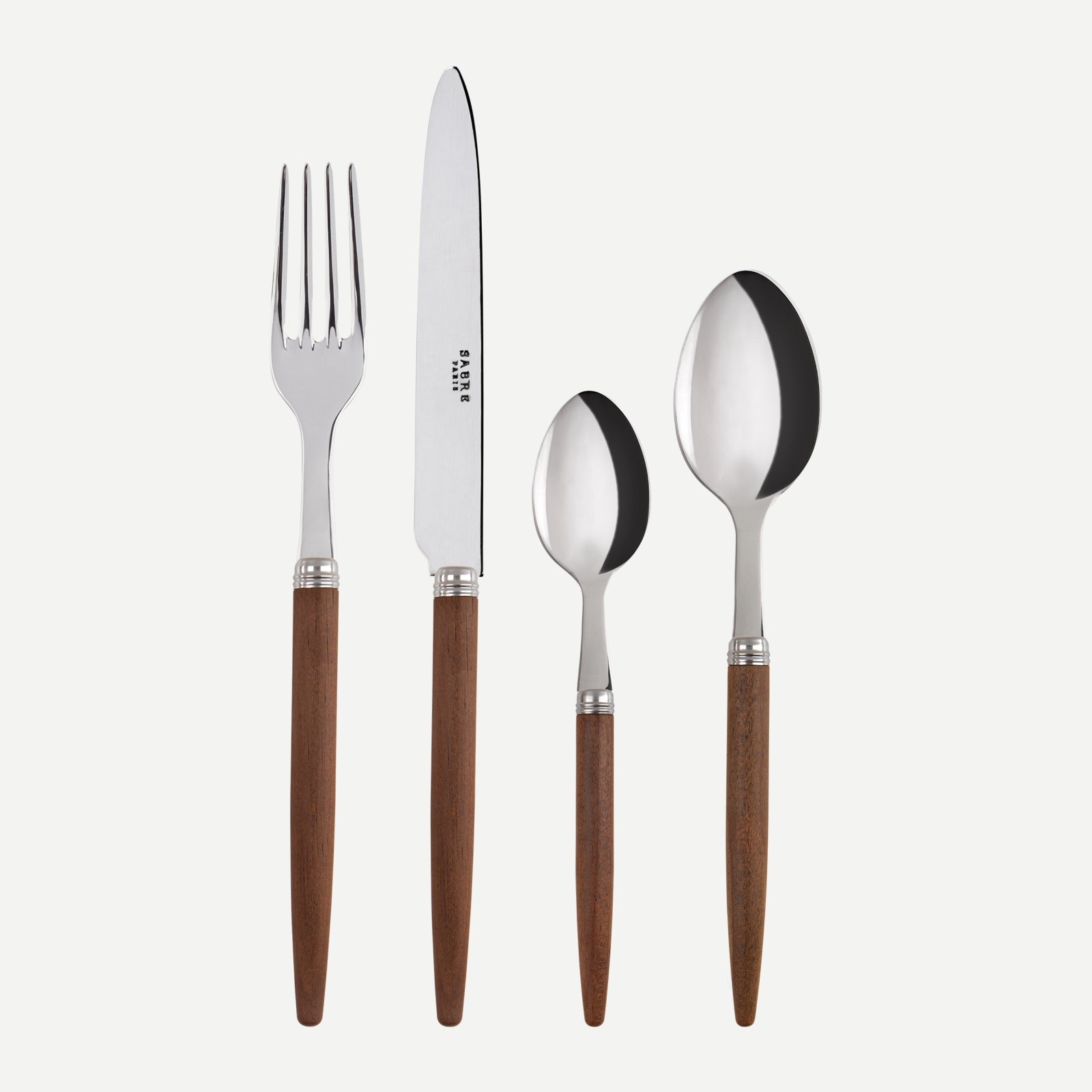 Jonc, Dark wood - 24 pieces cutlery set