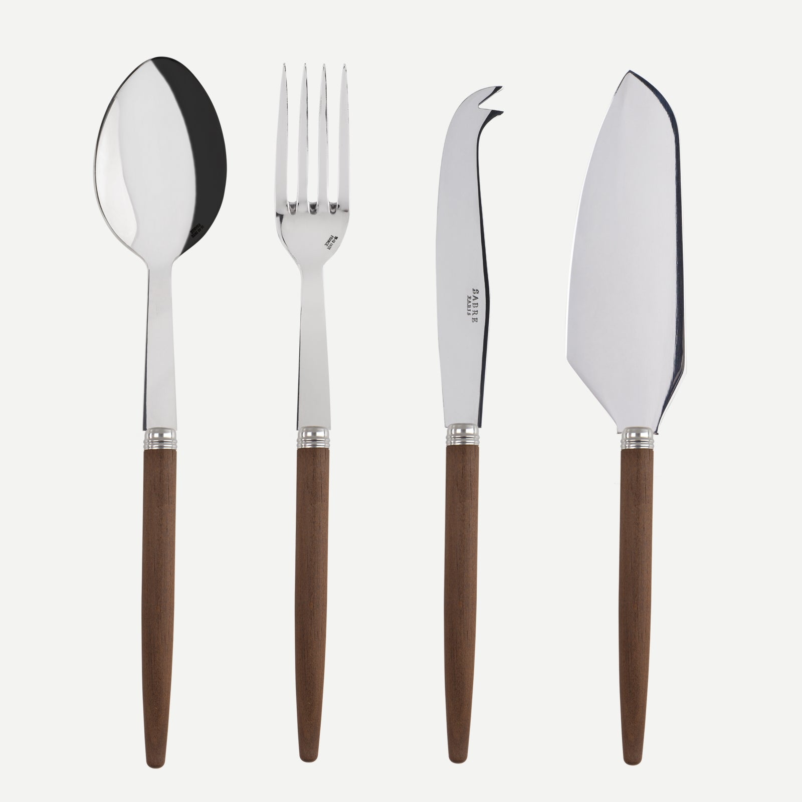 Jonc, Dark wood - Set of 4 must-have serving pieces