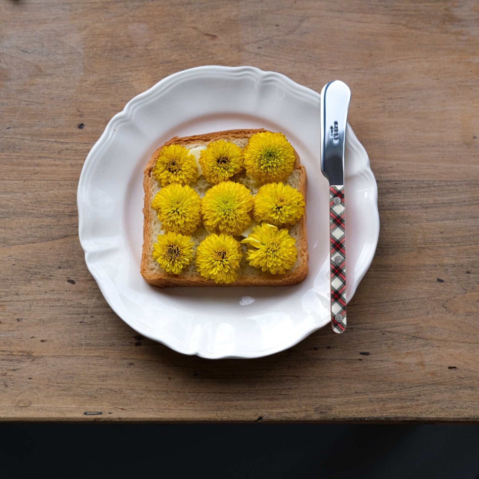 Bistrot Tartan, White - Butter spreader