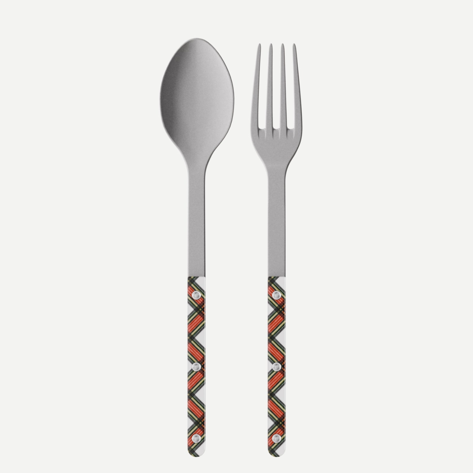 Bistrot Vintage Tartan, White - Serving set