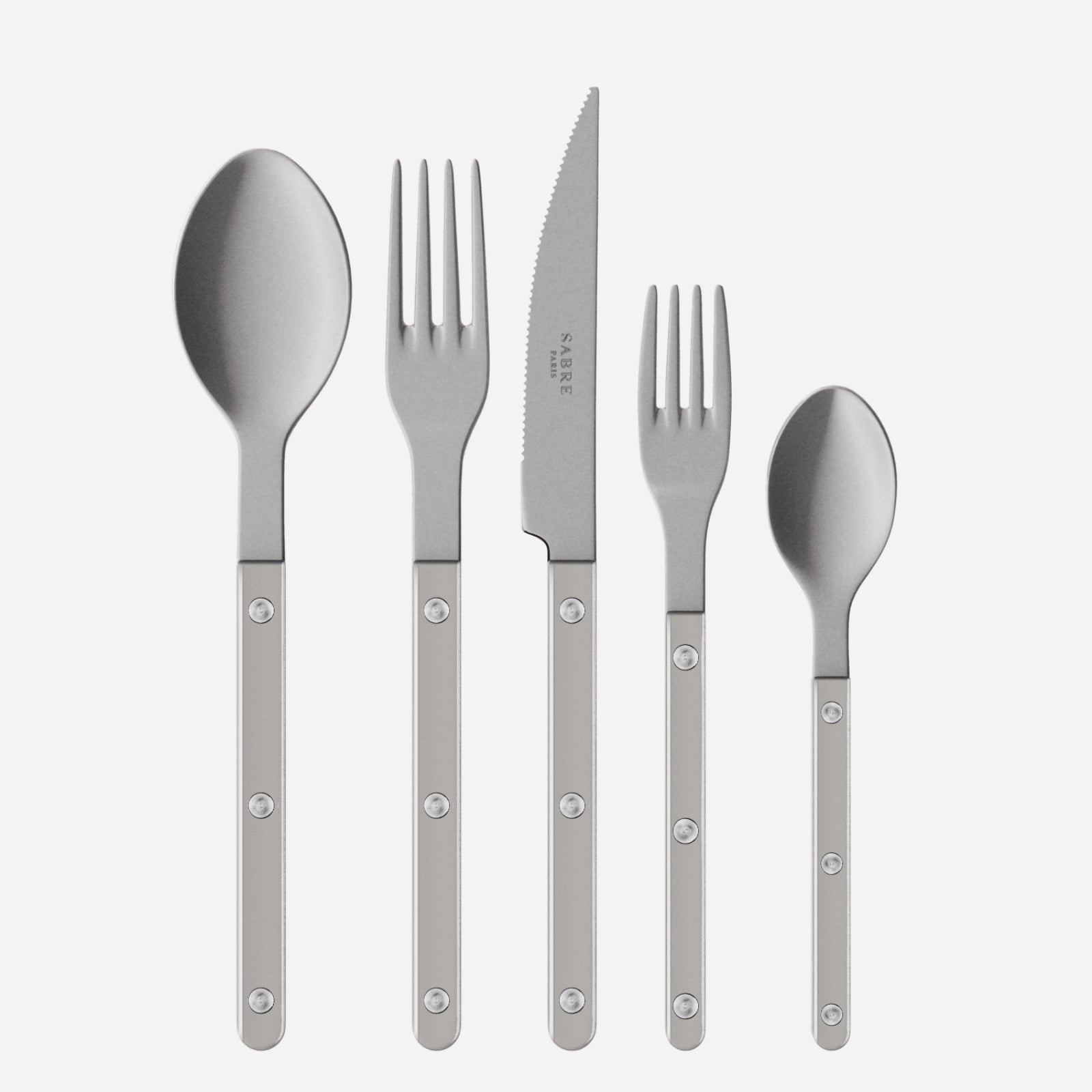 Bistrot Vintage Pearly, Grey - 5 pieces cutlery set