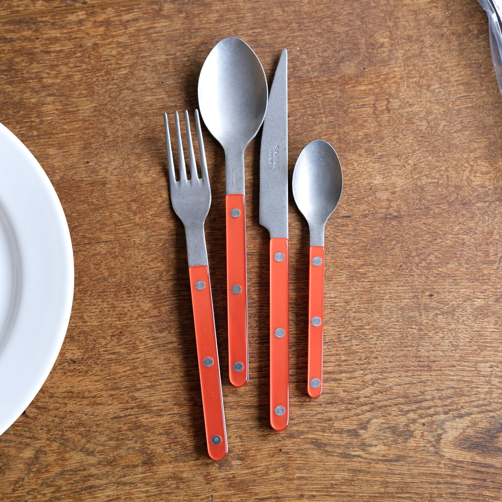Bistrot Vintage Pearly, Orange - 5 pieces cutlery set
