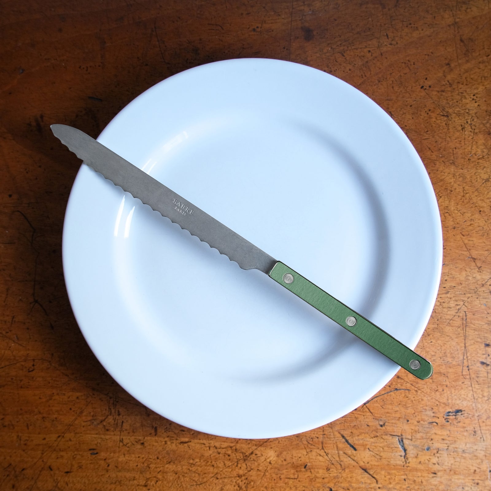 Bistrot Vintage Pearly, Dark green - Bread knife