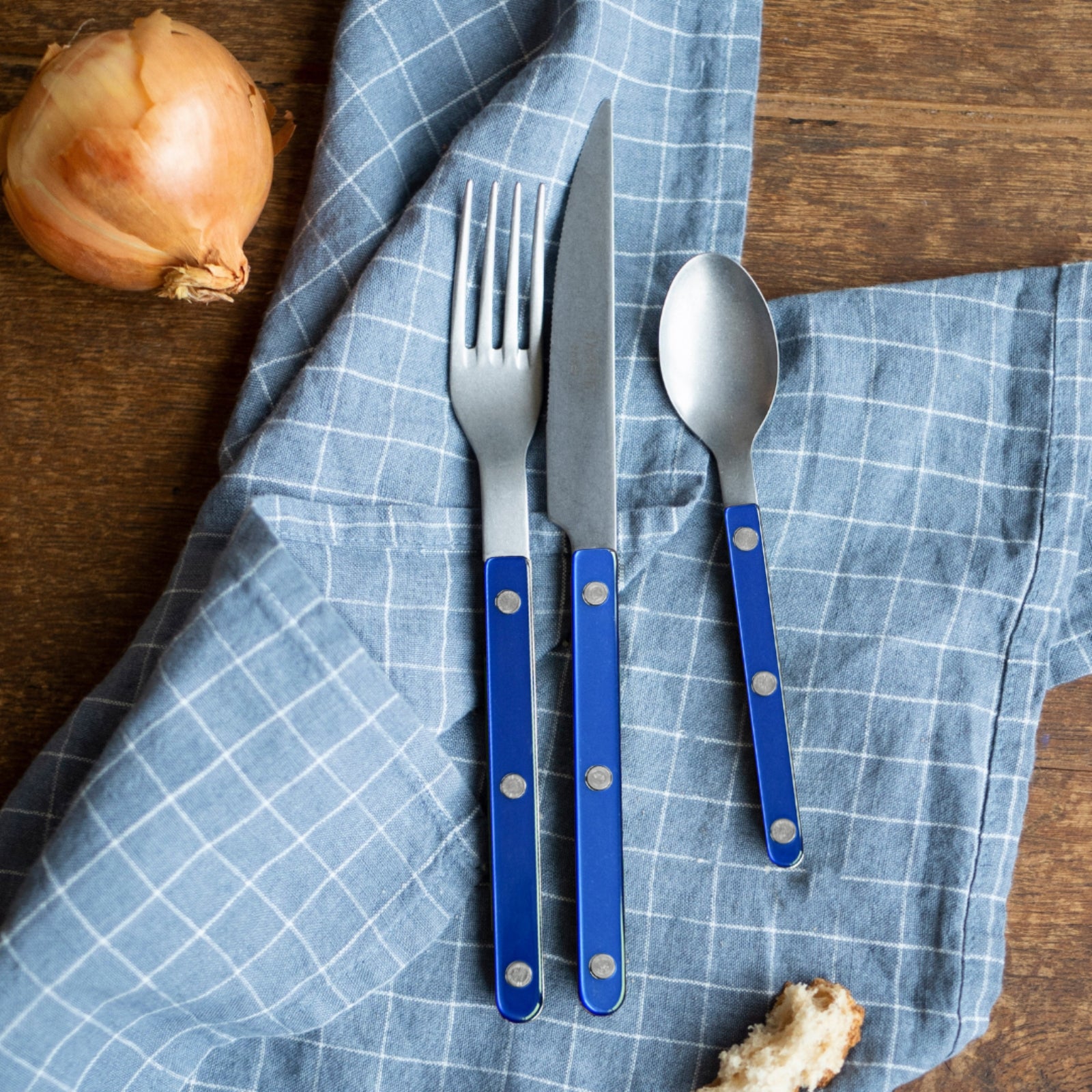 Bistrot Vintage Pearly, Lapis blue - 32 pieces cutlery set