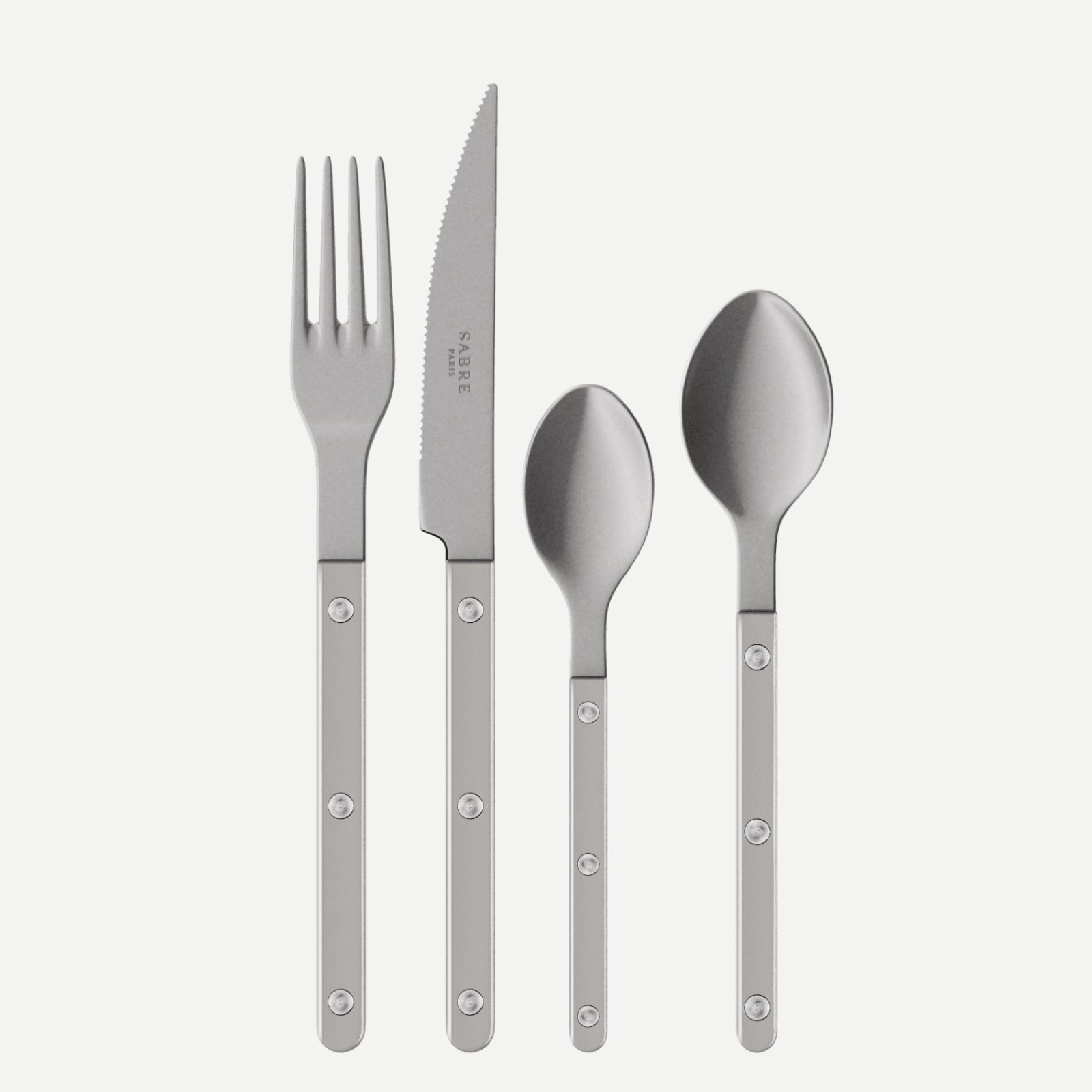 Bistrot Vintage Pearly, Grey - 4 pieces cutlery set