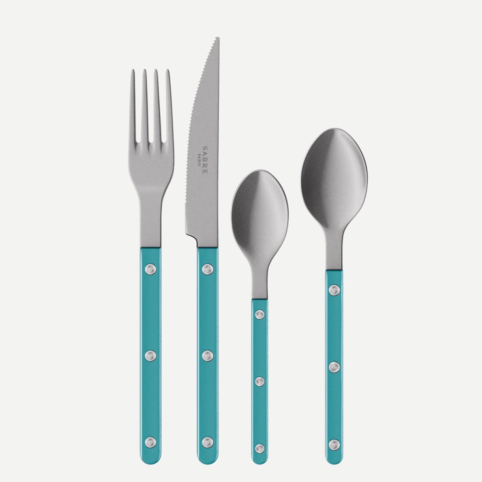 Bistrot Vintage Pearly, Turquoise - 24 pieces cutlery set