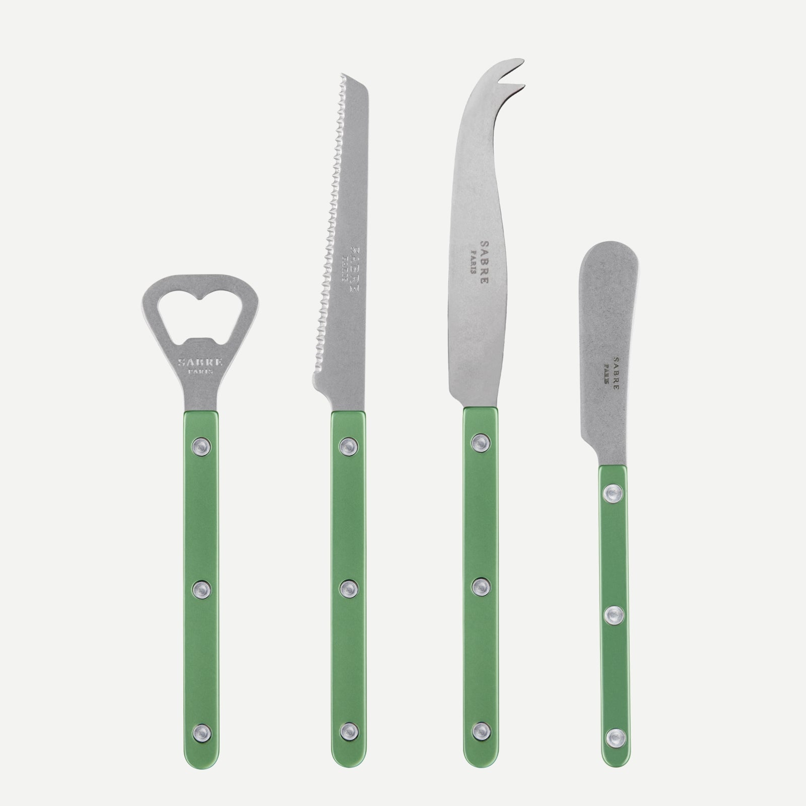 Bistrot Vintage Pearly, Garden green - Bistrot aperitif set