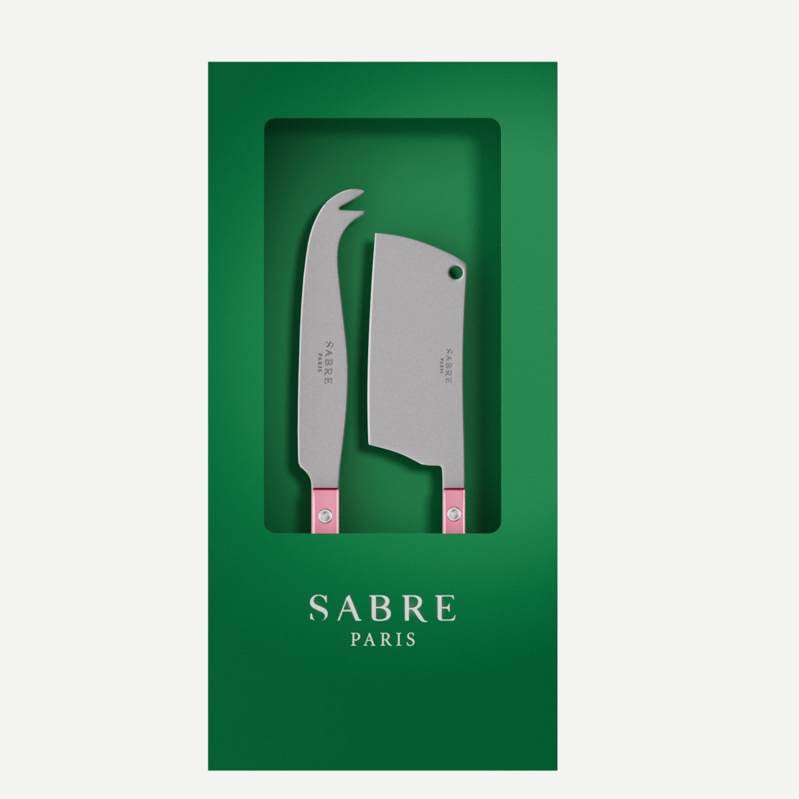 Bistrot Vintage Pearly, Soft pink - Box of 2 cheese knives