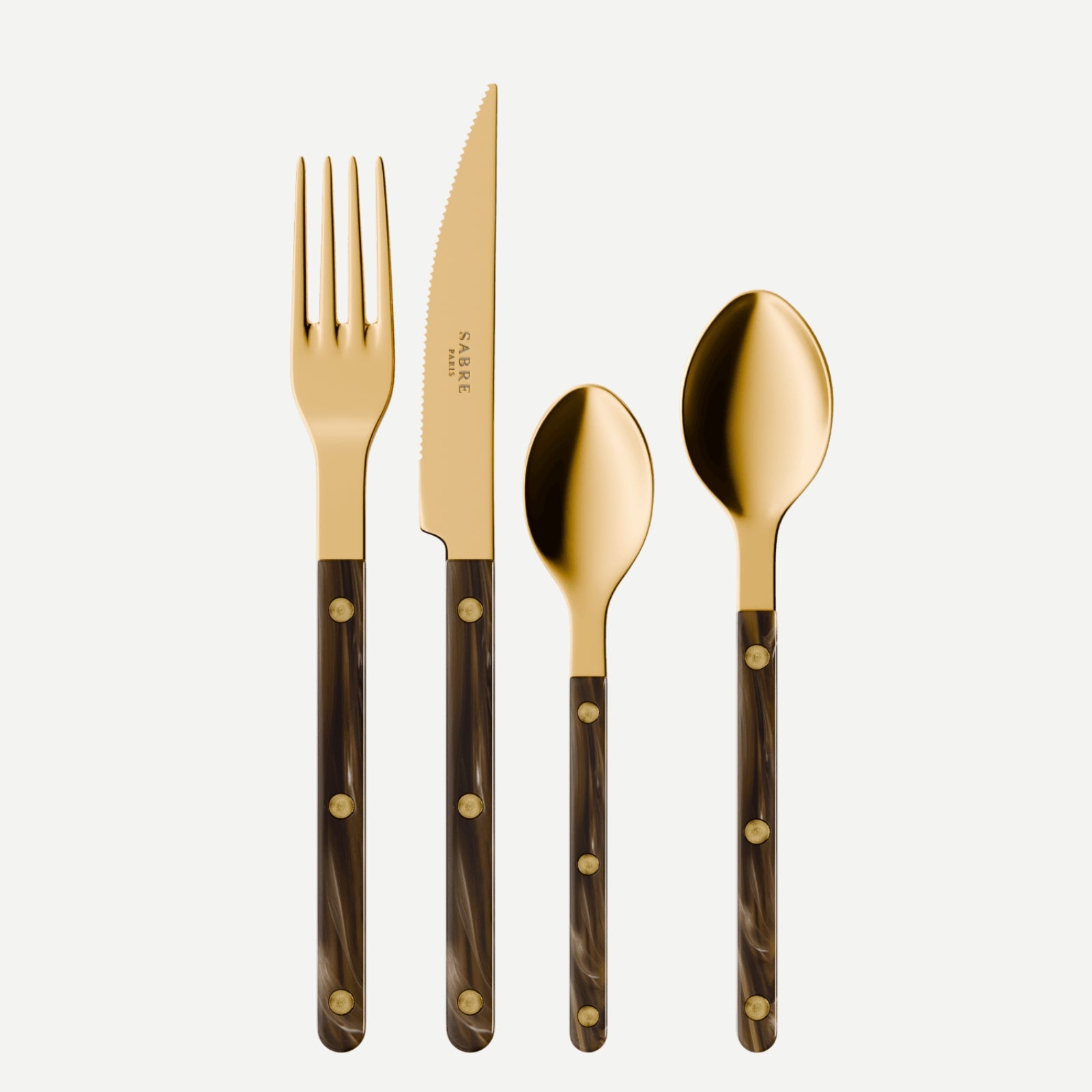Bistrot Gold Buffalo, Faux Buffalo - 24 pieces cutlery set