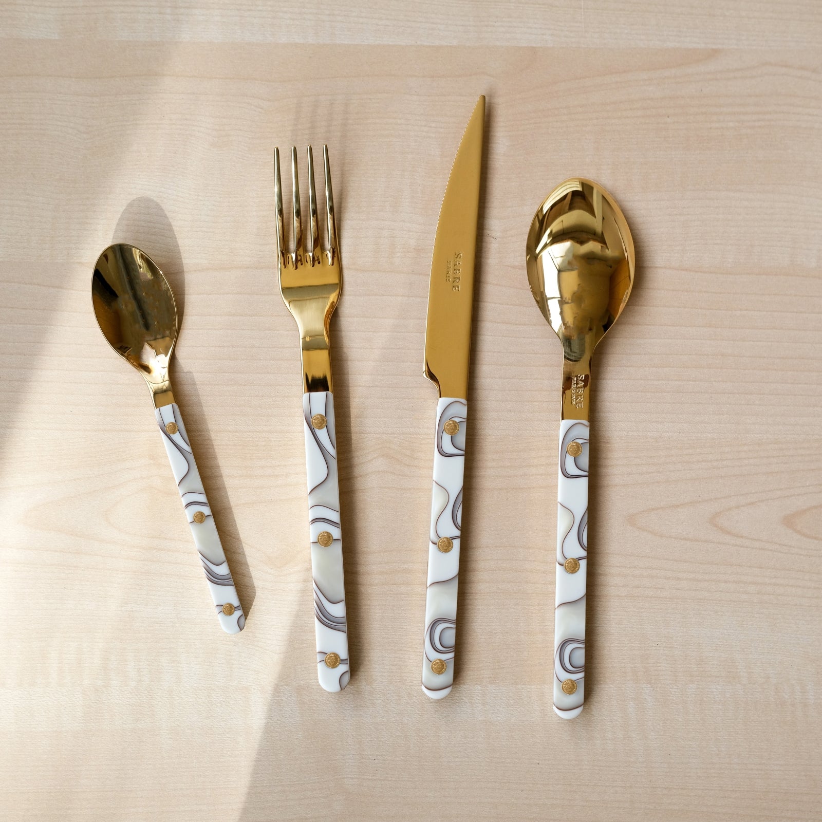 Bistrot Gold Dune, Dune Ivory - 32 pieces cutlery set