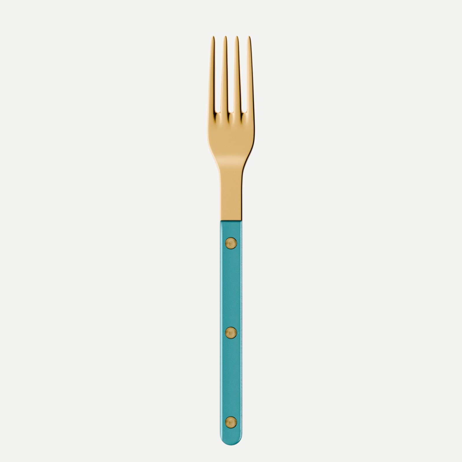 Bistrot Gold color Pearly, Turquoise - Dinner fork