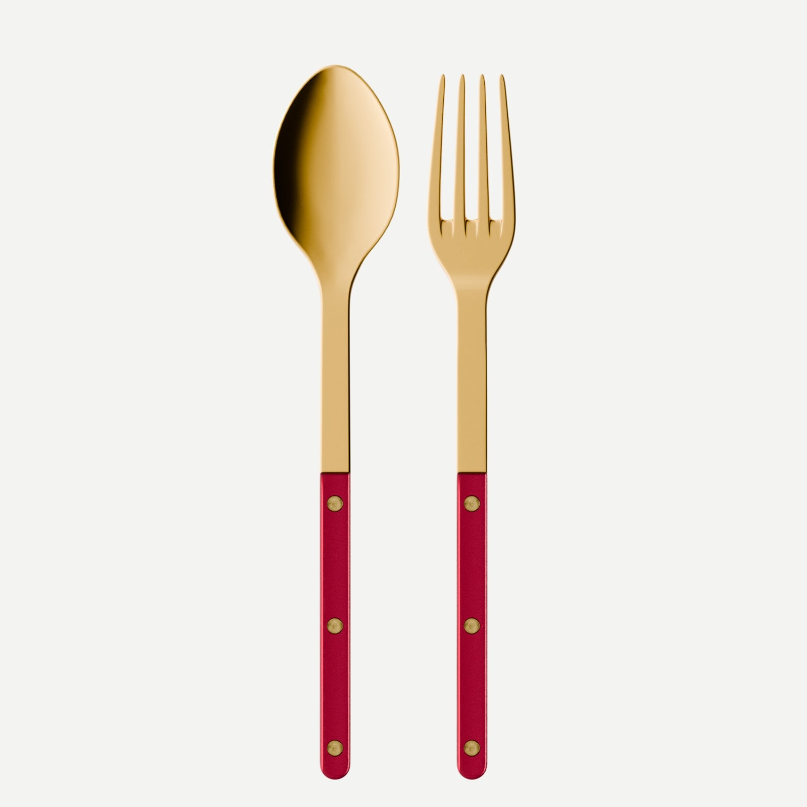 Bistrot Gold color Pearly, Red - Serving set