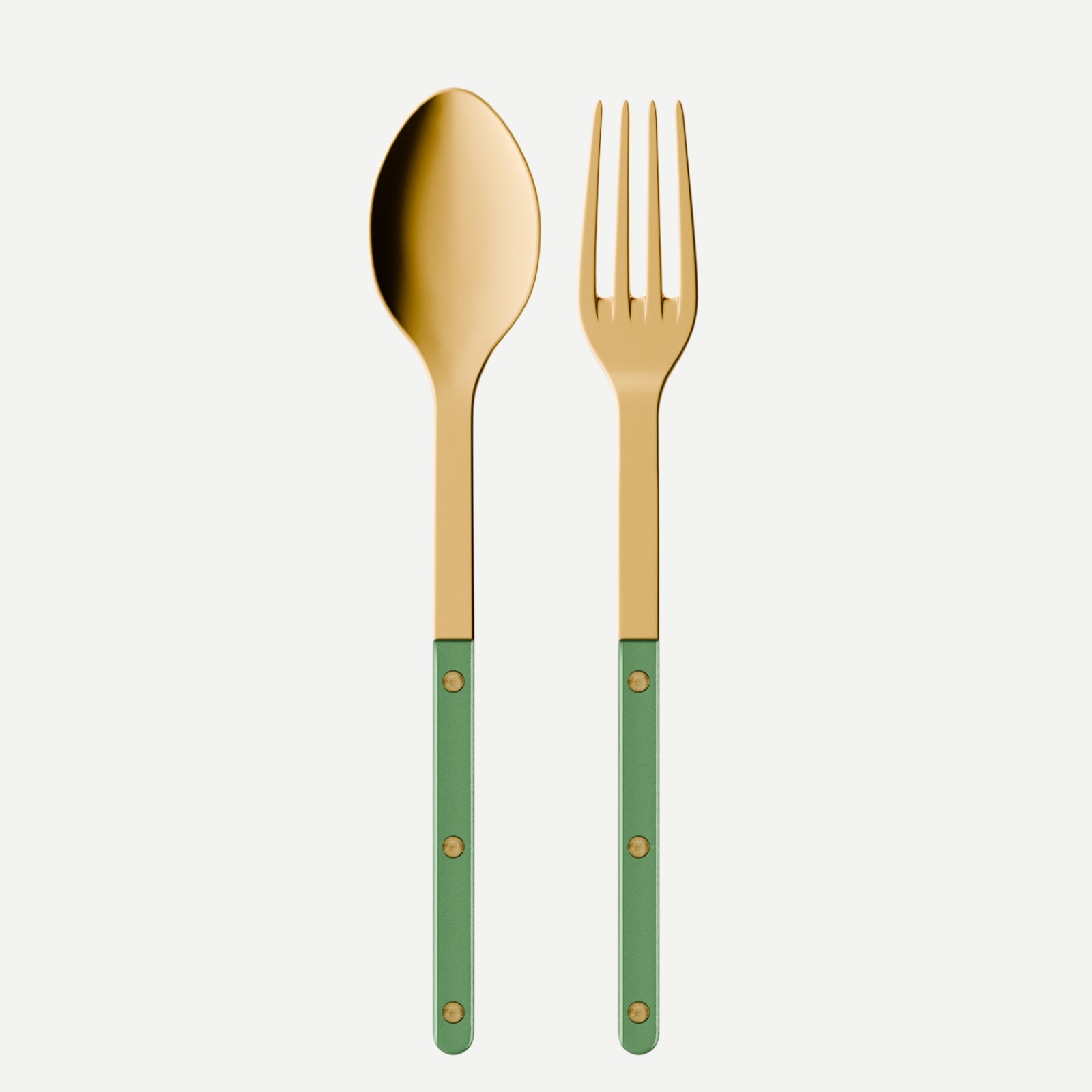 Bistrot Gold Pearly, Garden green - Serving set