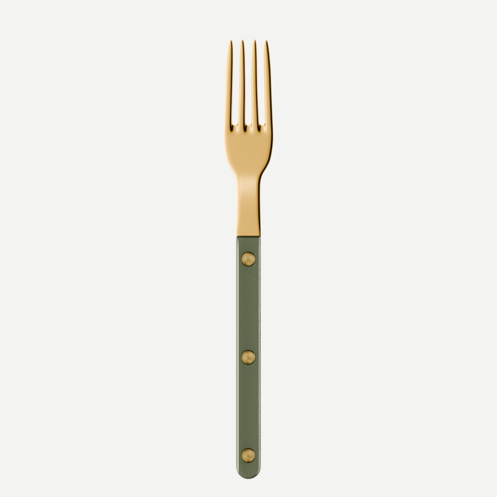 Bistrot Gold color Pearly, Dark green - Small fork