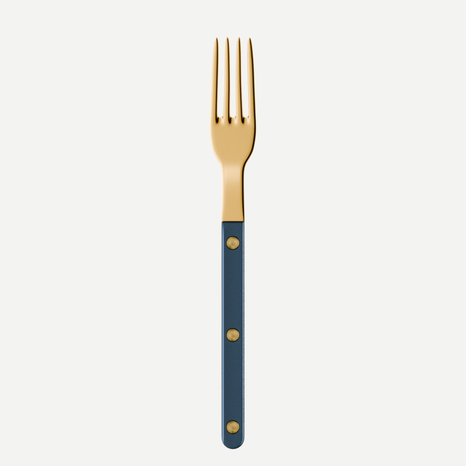 Bistrot Gold color Pearly, Steel blue - Small fork