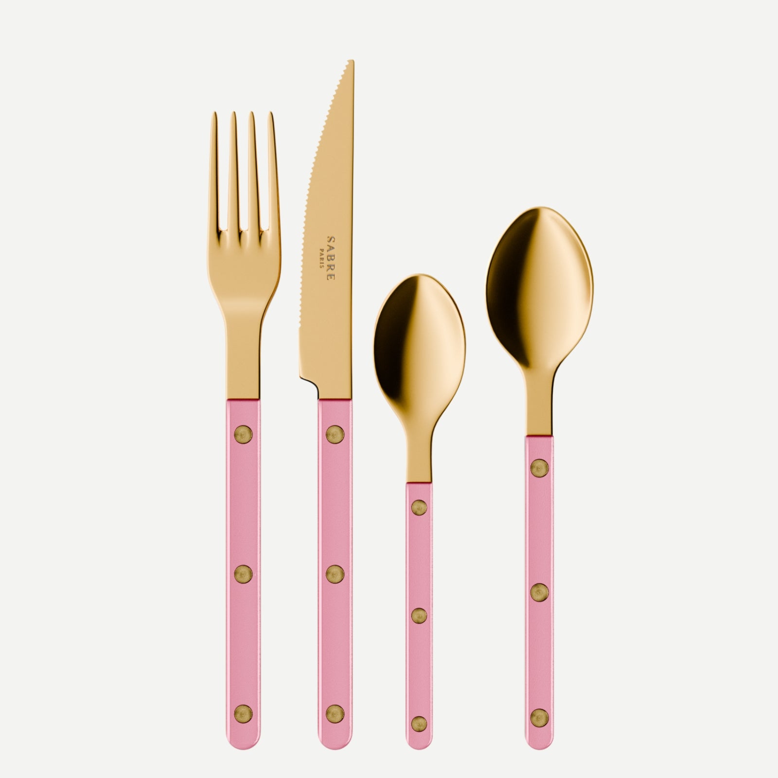 Bistrot Gold Pearly, Soft pink - 32 pieces cutlery set