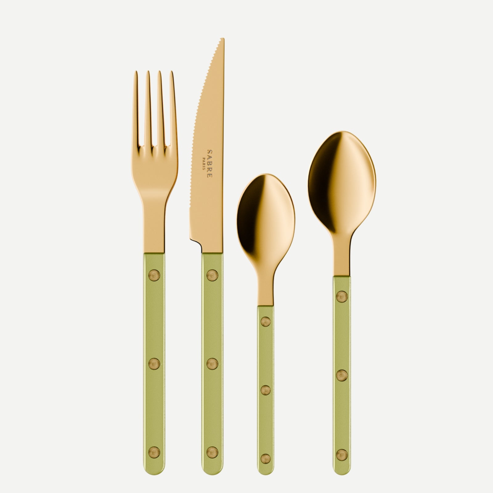 Bistrot Gold Pearly, Moss - 4 pieces cutlery set