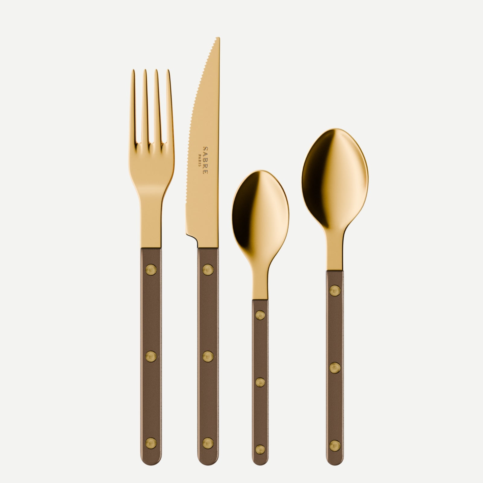 Bistrot Gold Pearly, Brown - 24 pieces cutlery set