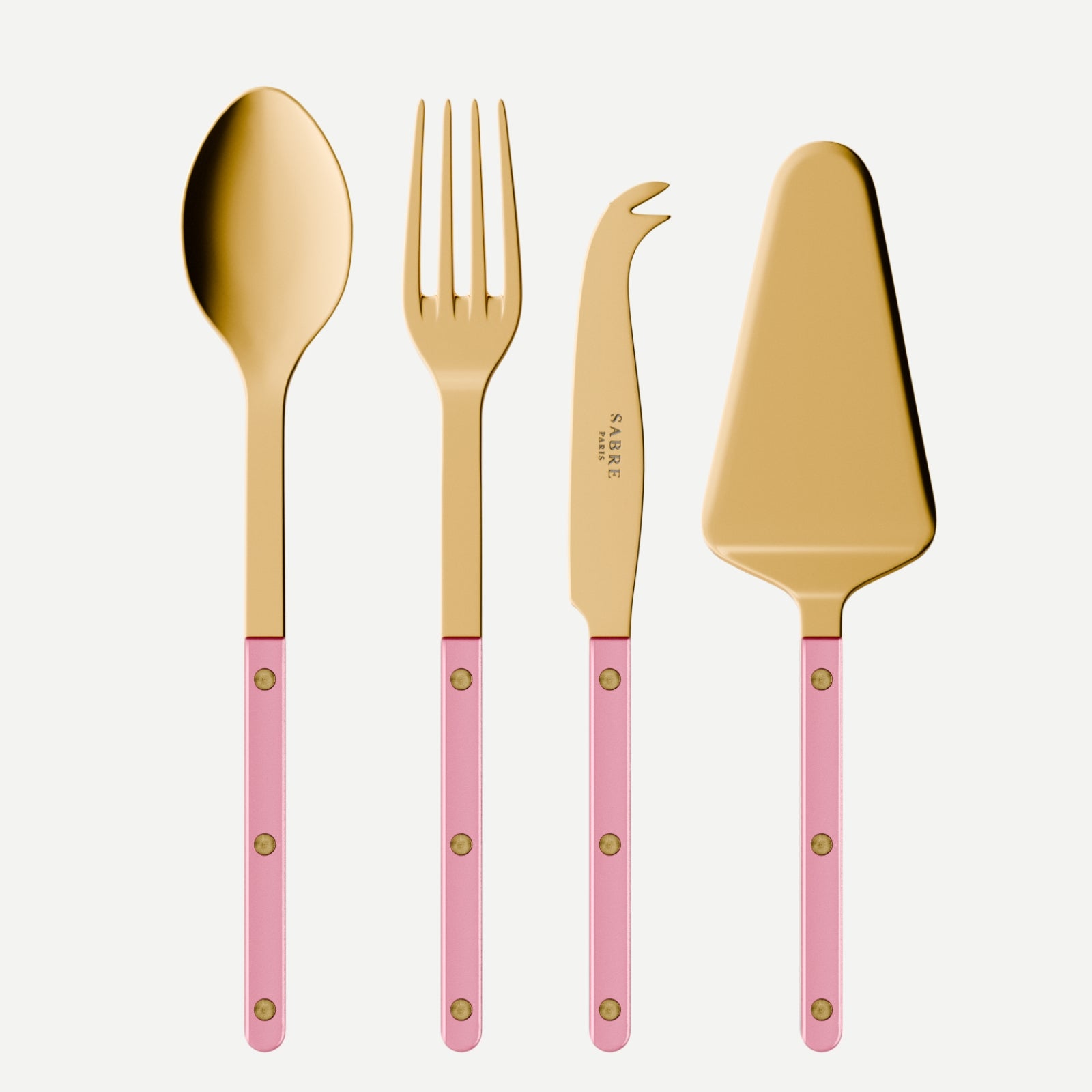 Bistrot Gold Pearly, Soft pink - Set of 4 Bistrot must-have serving pieces