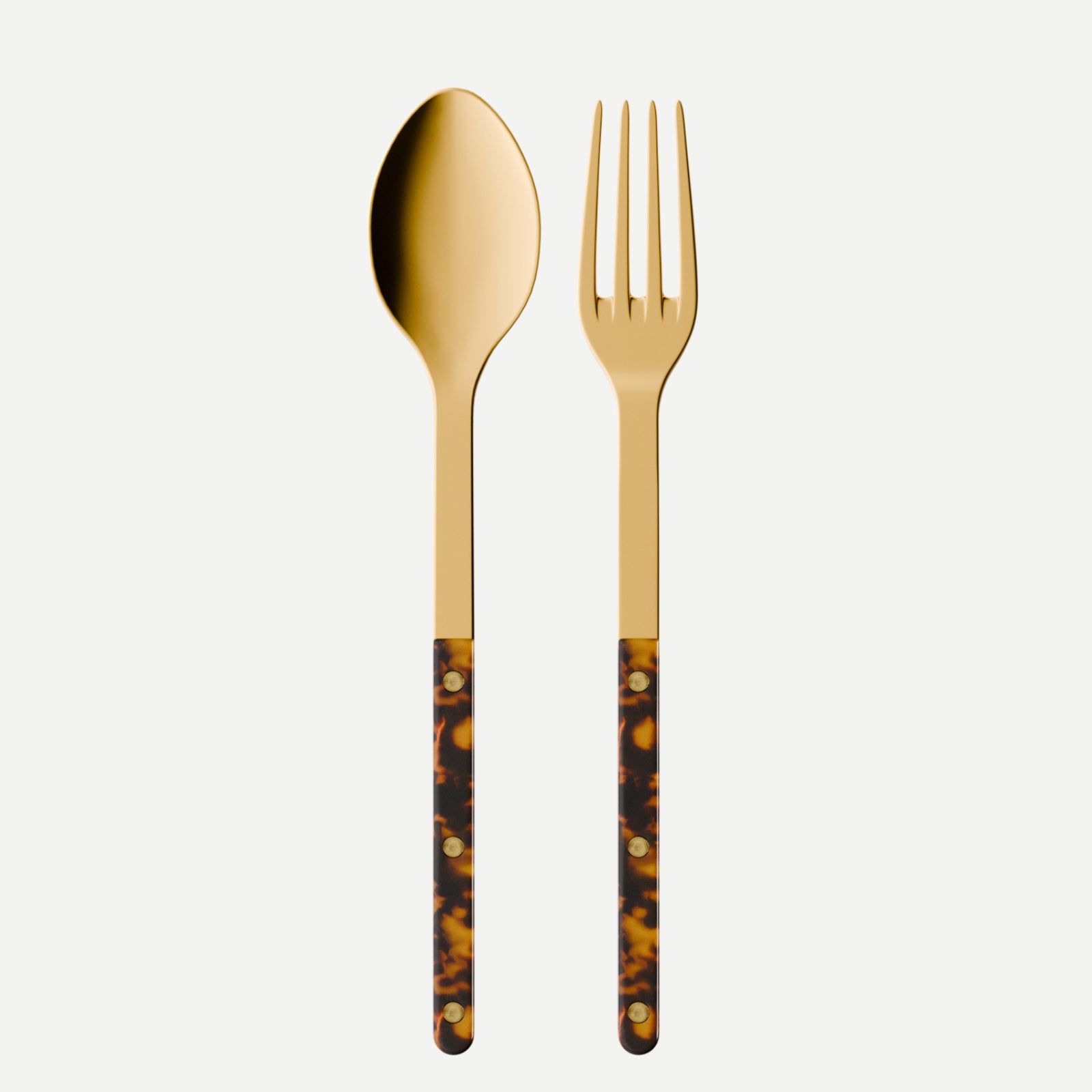 Bistrot Gold color Tortoise, Faux Tortoise - Serving set