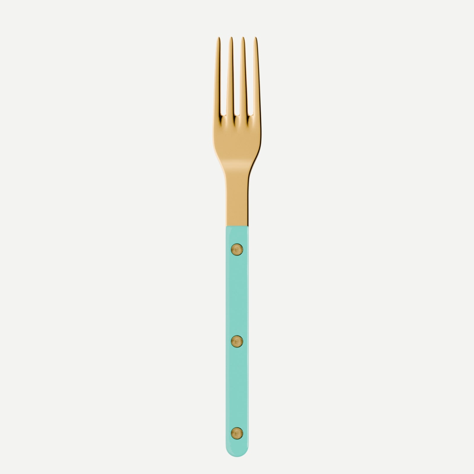 Bistrot Gold color Solid, Turquoise - Dinner fork
