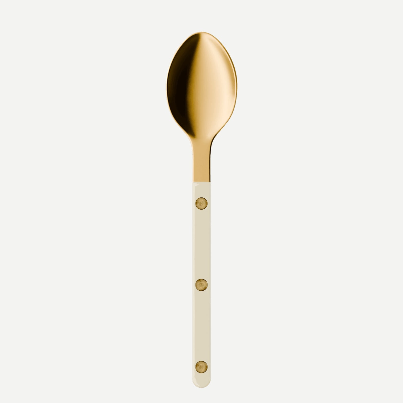 Bistrot Gold Solid, Ivory - Dessert spoon