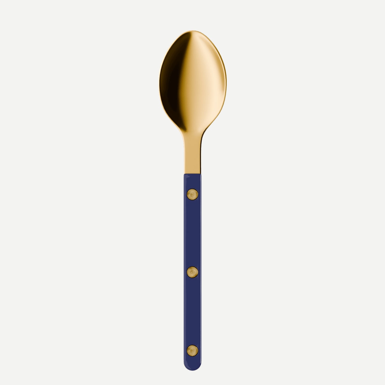 Bistrot Gold Solid, Navy blue - Dessert spoon