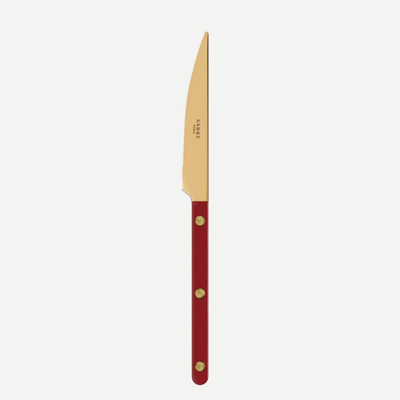 Bistrot Gold Solid, Burgundy - Dessert knife