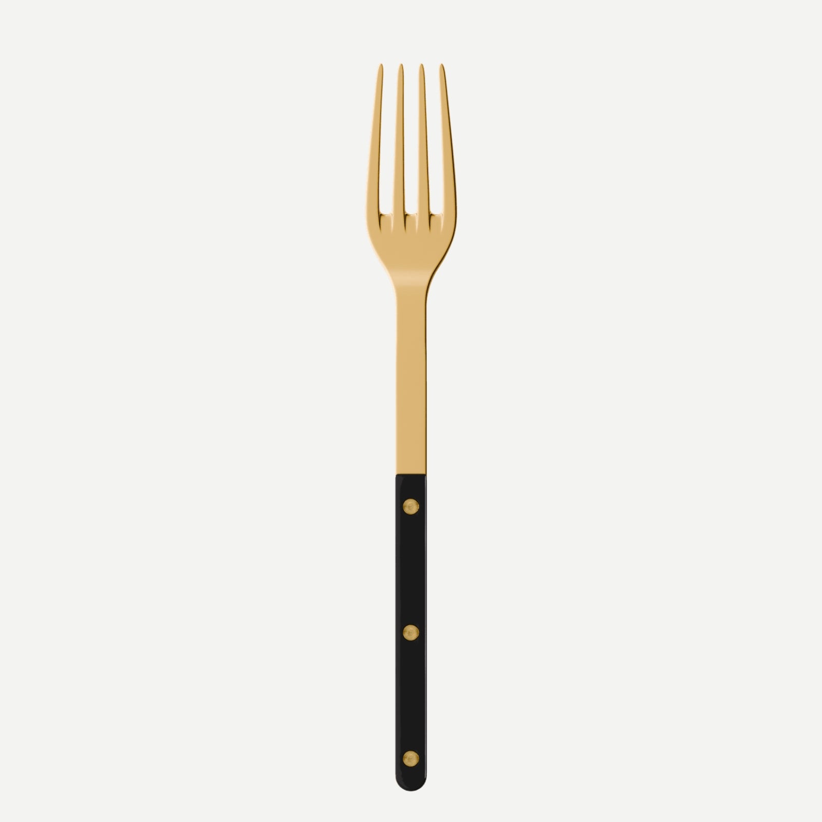 Bistrot Gold color Solid, Black - Serving fork