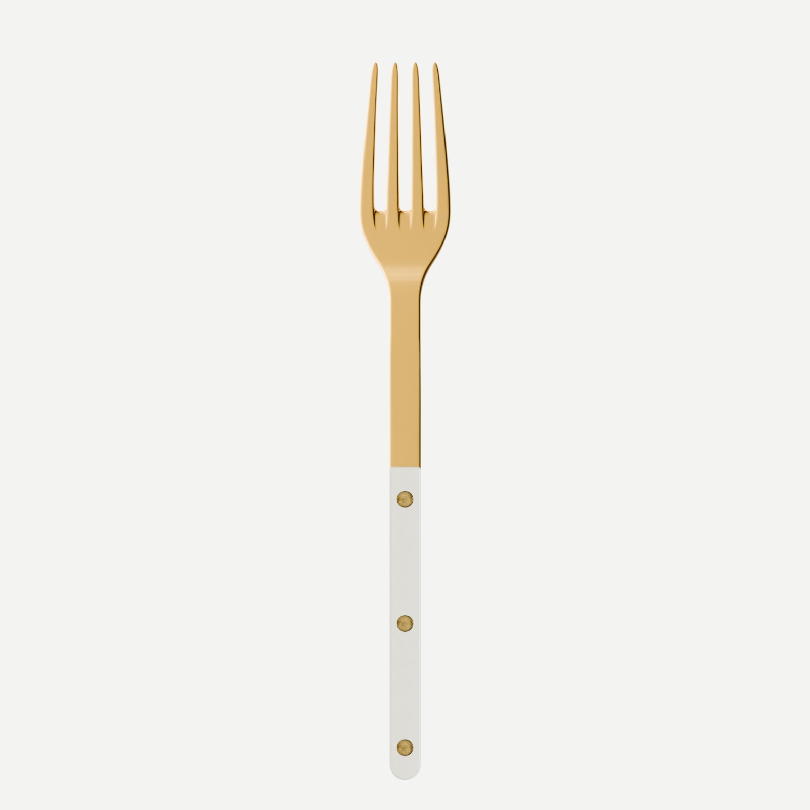 Bistrot Gold Solid, White - Serving fork