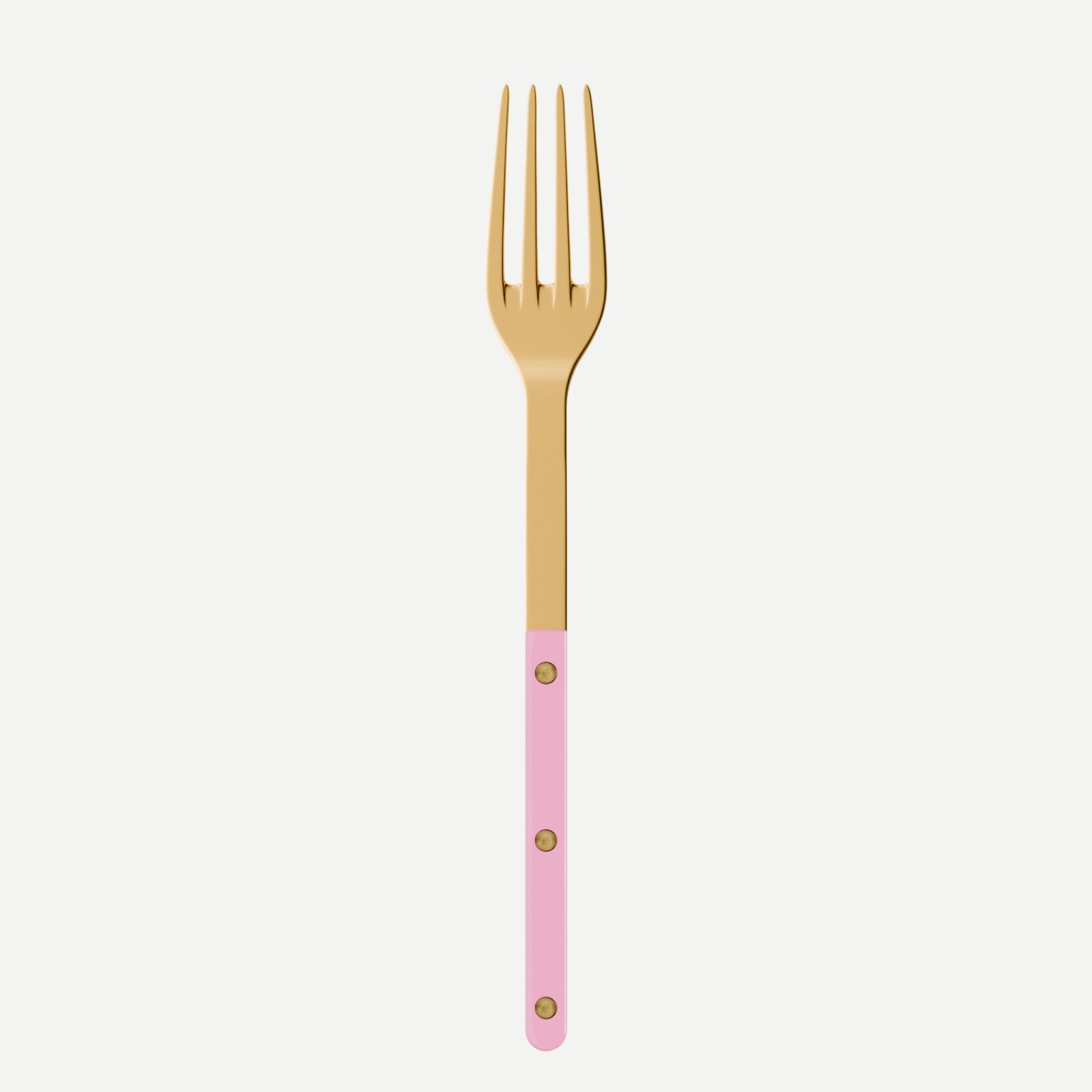 Bistrot Gold color Solid, Pink - Serving fork