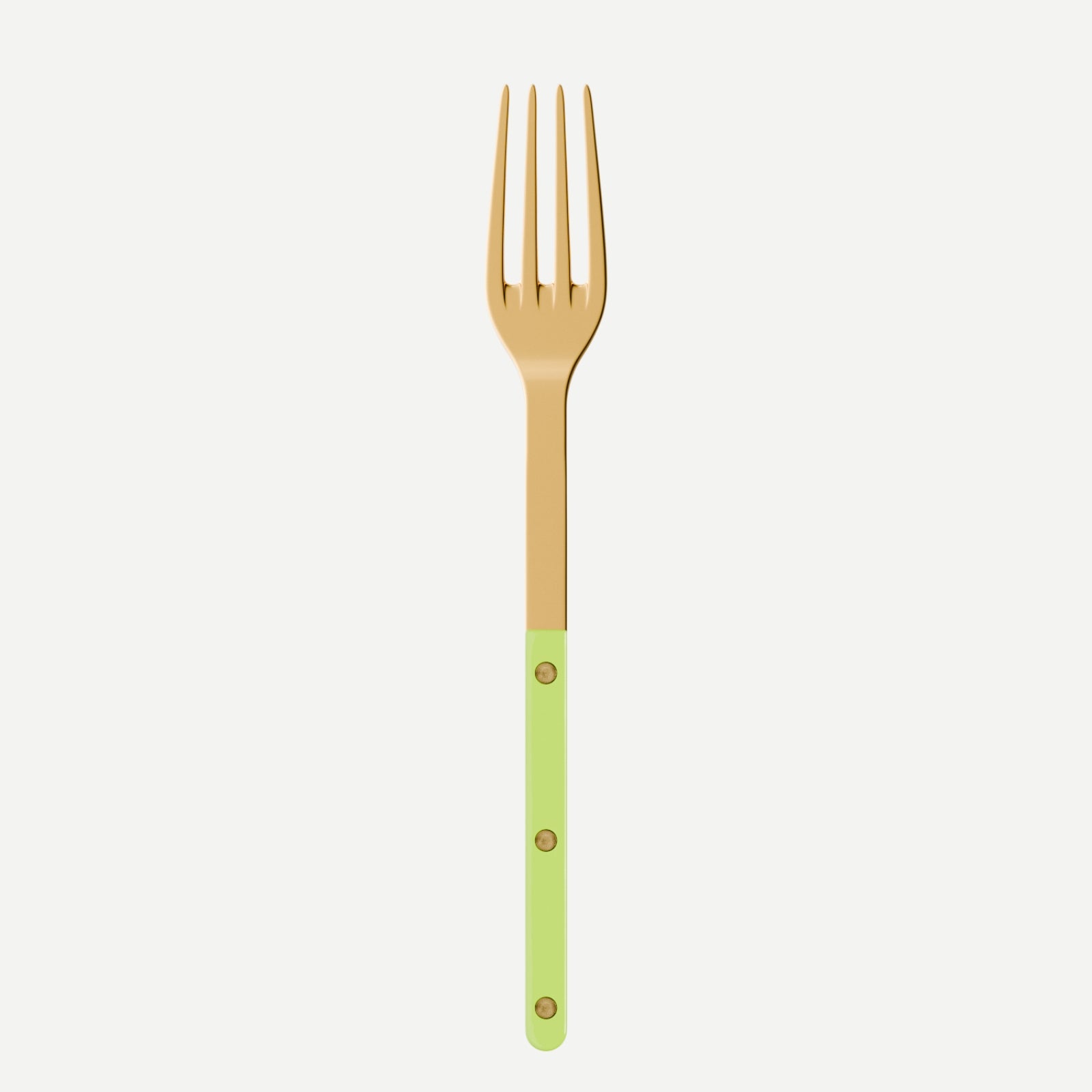 Bistrot Gold color Solid, Lime - Serving fork